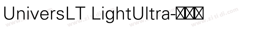 UniversLT LightUltra字体转换